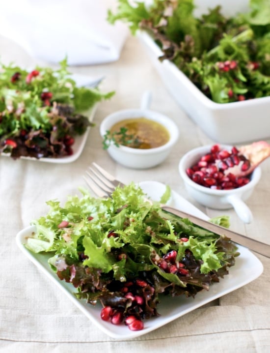 Green Salad with Red Wine Vinaigrette - The Seasoned Mom