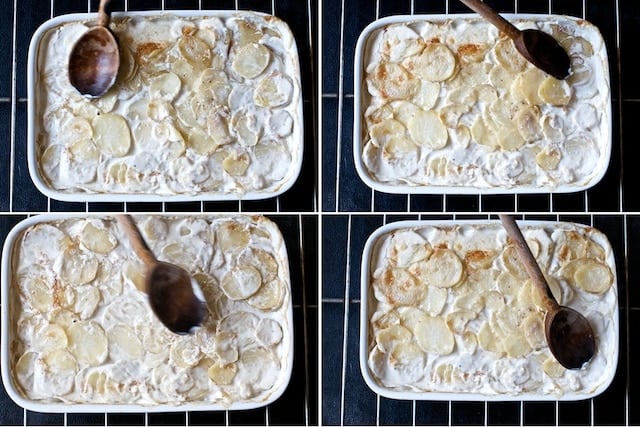 Creamy Potatoes au Gratin or Scalloped Potatoes Au Gratin that's tender and delicious | @whiteonrice