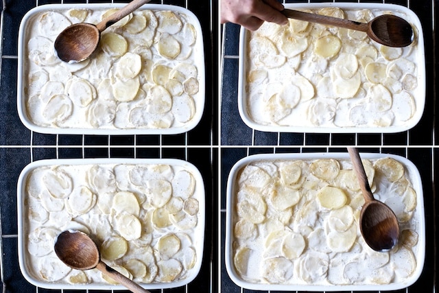 Creamy Potatoes au Gratin or Scalloped Potatoes Au Gratin that's tender and delicious | @whiteonrice