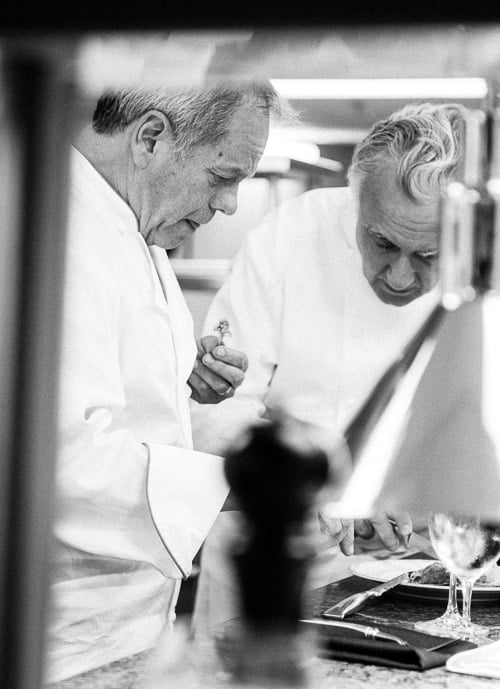 Chef Wolfgang Puck and Chef Alain Ducasse from White On Rice Couple 