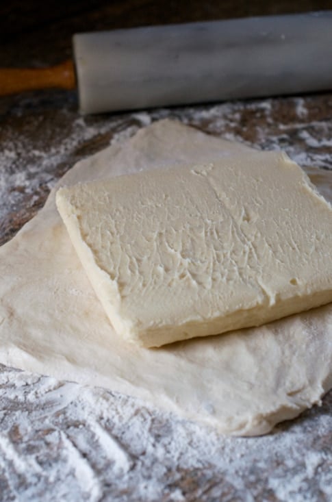 preparing the butter block for the pastry dough whiteonricecouple.com