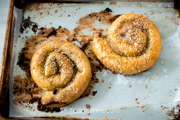 Baked spirals