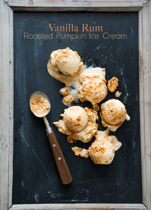 Roasted Pumpkin Ice Cream on a plate