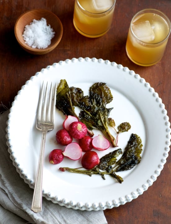 Roasted Radish and Greens with Balsamic