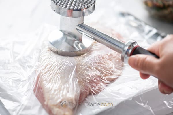 pounding turkey breast