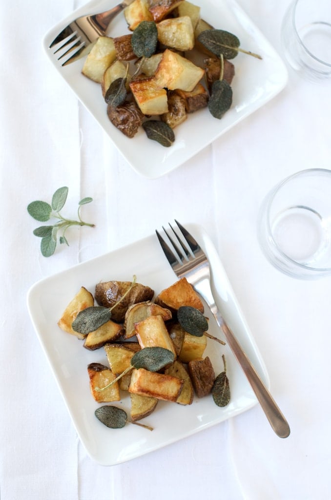 Easy and Delicious Crispy Sage Roasted Potatoes - Cooking in my Genes