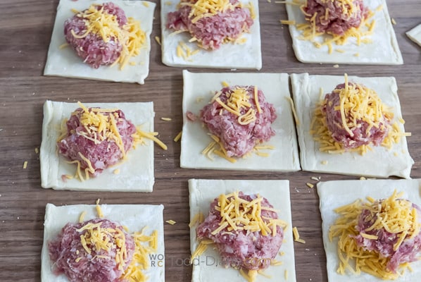 another layer of cheese on top of sausage