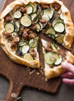 Sausage and Zucchini Galette Recipe that's easy and quick for dinner | @whiteonrice