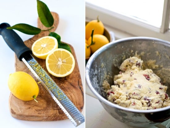 lemons and scone dough