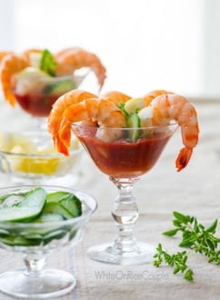 Sriracha Shrimp Cocktail Recipe | WhiteOnRiceCouple.com