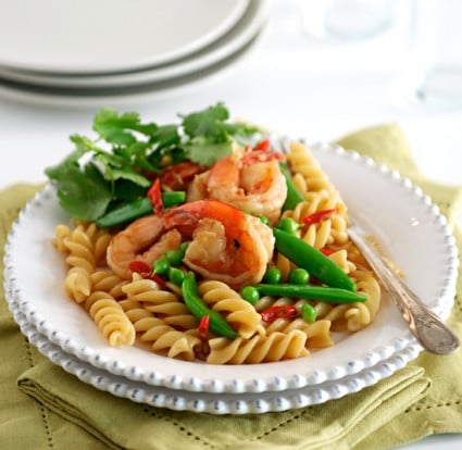 Shrimp Stir Fry Recipe with sugar snap peas 