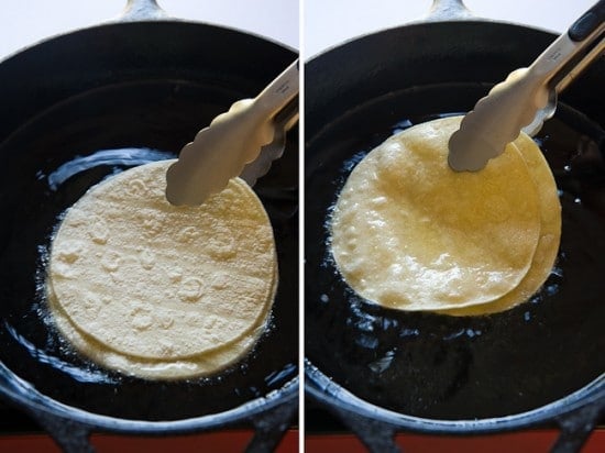 frying tortillas 