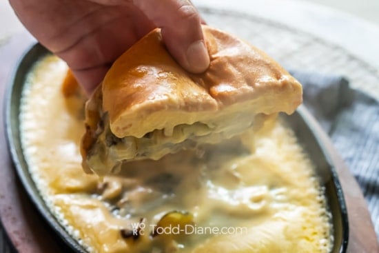 Picking up sizzle cheeseburger