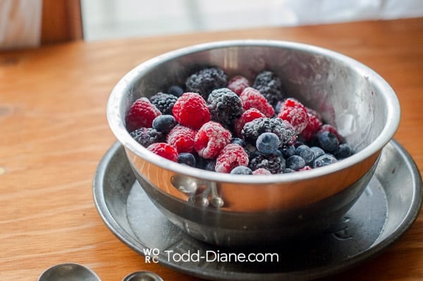 Berries tossed with sugar
