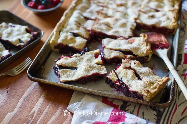 Baked slab pie