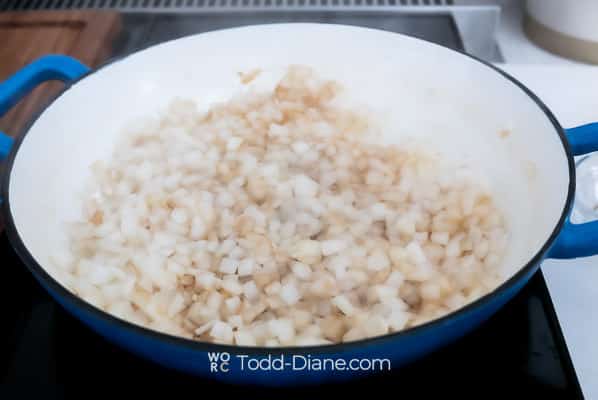 sauteeing onions for sloppy joe