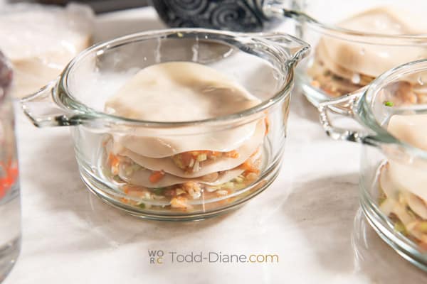 layers of meat and wrappers