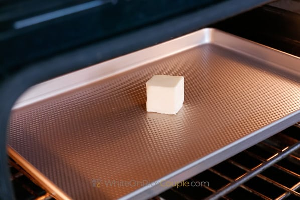butter on sheet pan