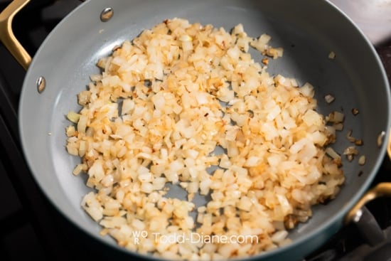 browned onions and garlic