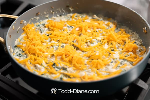 cheese over dip