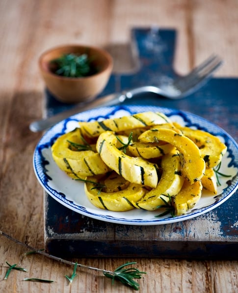 Roasted Delicata Squash with Rosemary