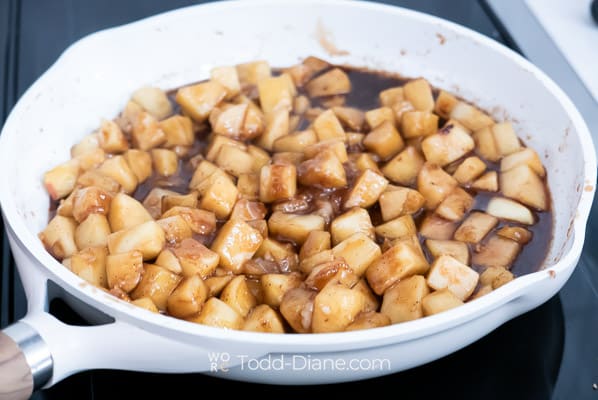 cooked apples in spices