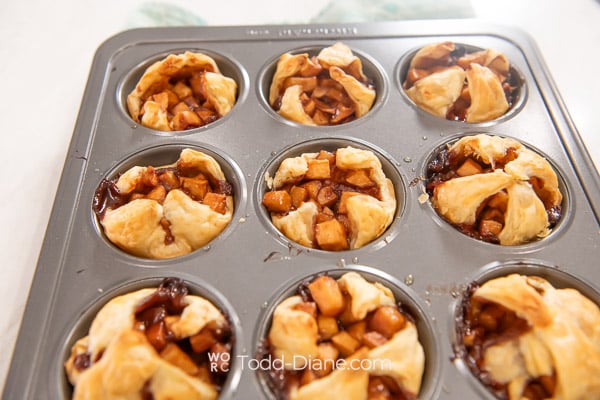 cooked apple croissants