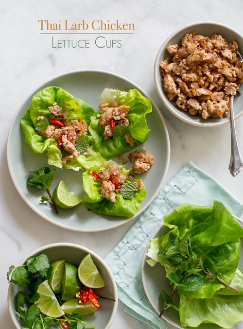 Thai Larb Chicken Lettuce Cups