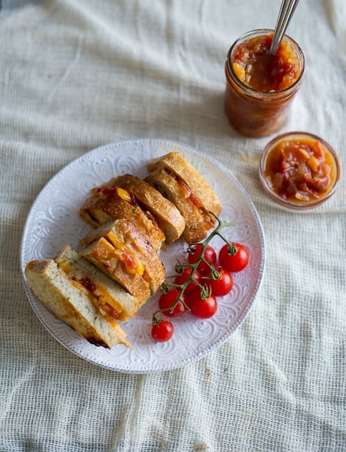 tomato chutney grilled cheese sandwich 