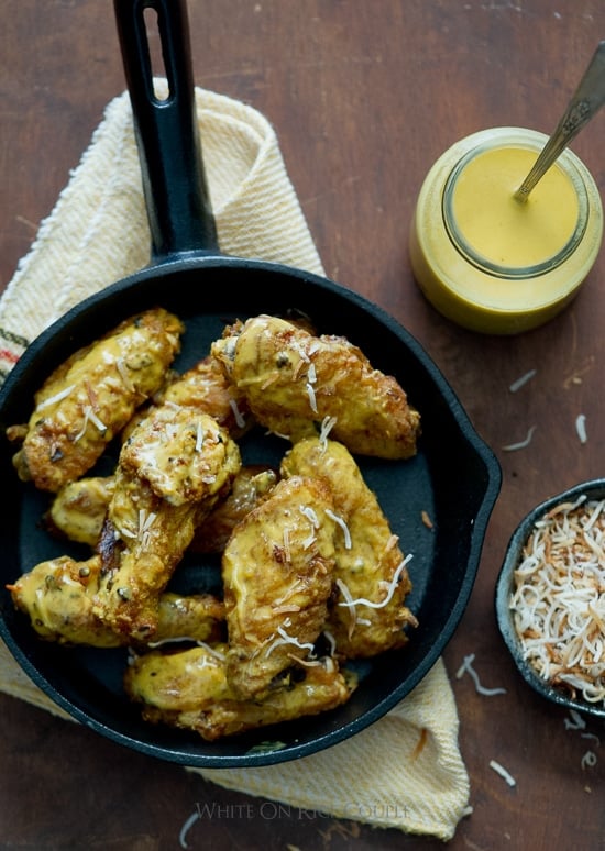 Spicy Curry Chicken Wings Recipe | @whiteonrice