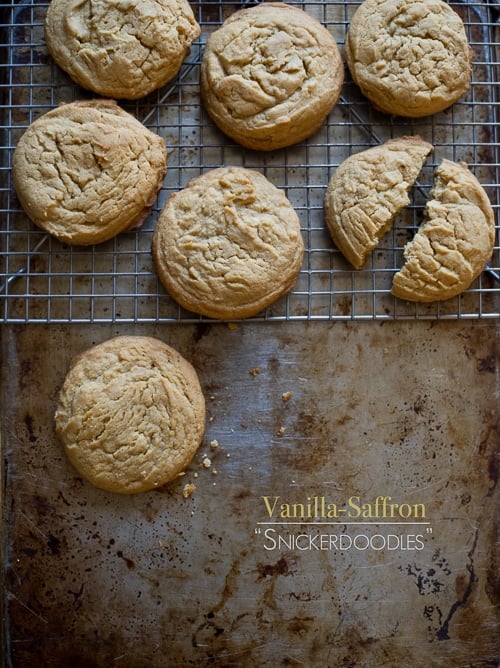 Vanilla Saffron Snickerdoodle Cookies WhiteOnRiceCouple.com