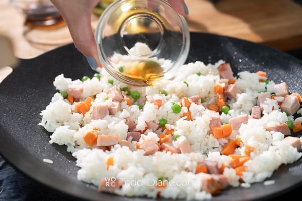 drizzling fish sauce