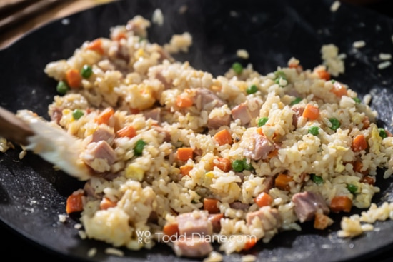 cooked fried rice