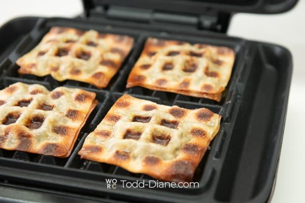 cooked wonton waffles