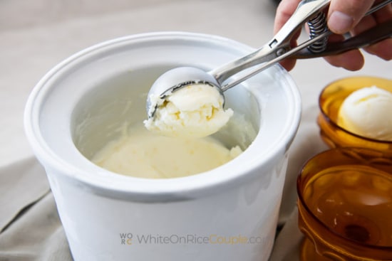 serving yuzu sorbet