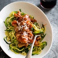 Zucchini Noodles with Turkey Recipe Marinara Sauce | White On Rice