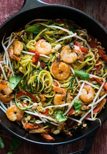 Delicious Zucchini Noodle Pad Thai Recipe that's Healthy and Easy | recipe by @whiteonrice