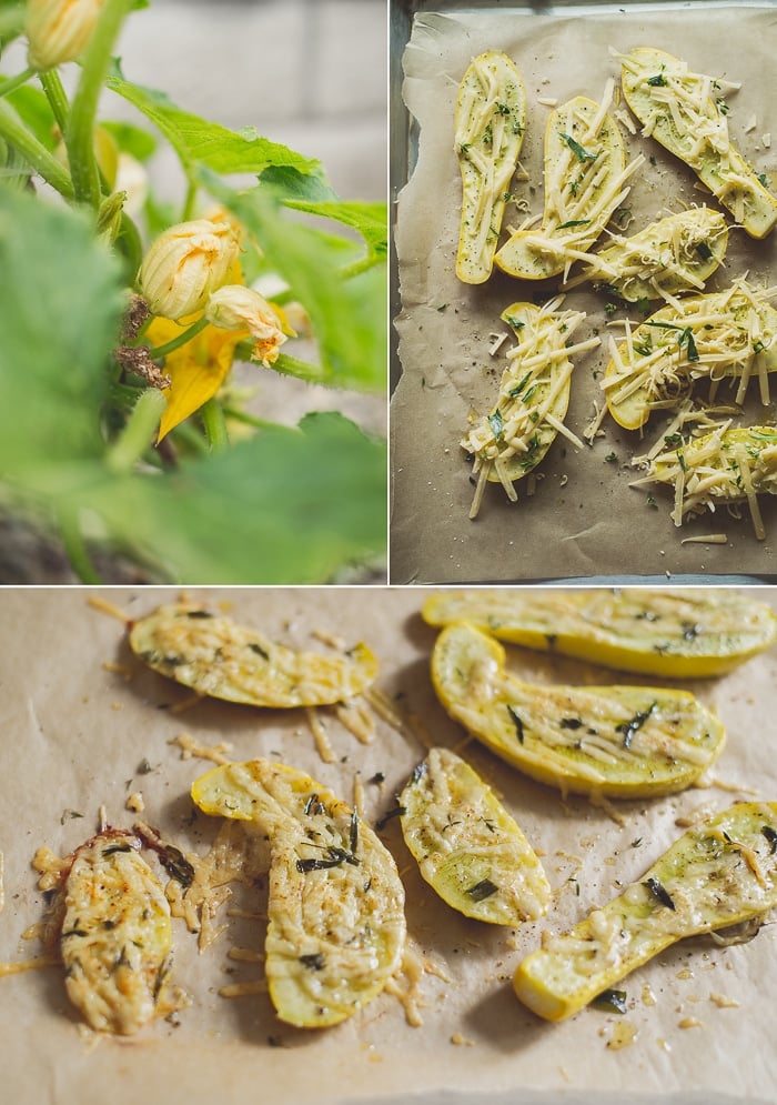 Roasted Zucchini Recipe with Cheese and Herbs step by step photos